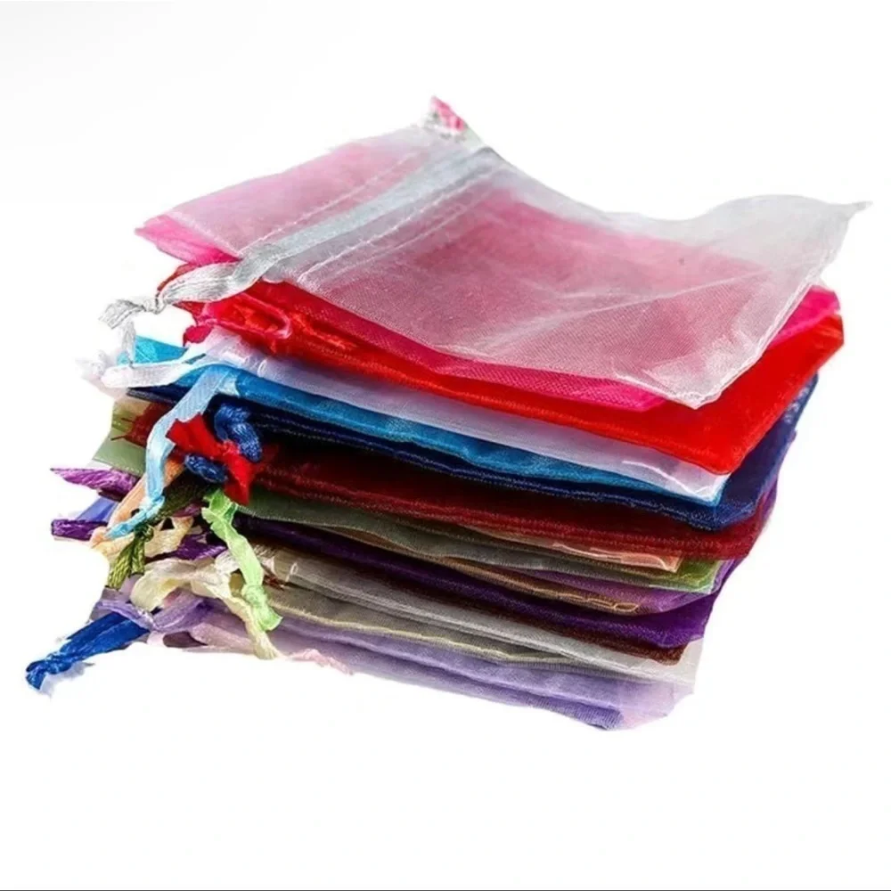 20 pack size 4”x 6” multicolored organza gift bags